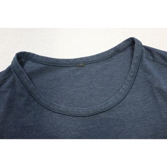 Lululemon Gym Shirt Wicking Blue Long Sleeve Athletic Tee Mens Size XL - Picture 6 of 7